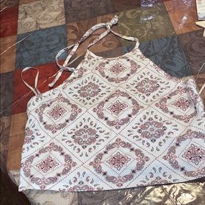 Bandana pattern halter top
